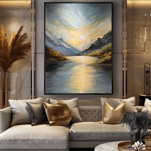 Mountains Sun Set Canvas wall Frame – premium framed canvas wall art