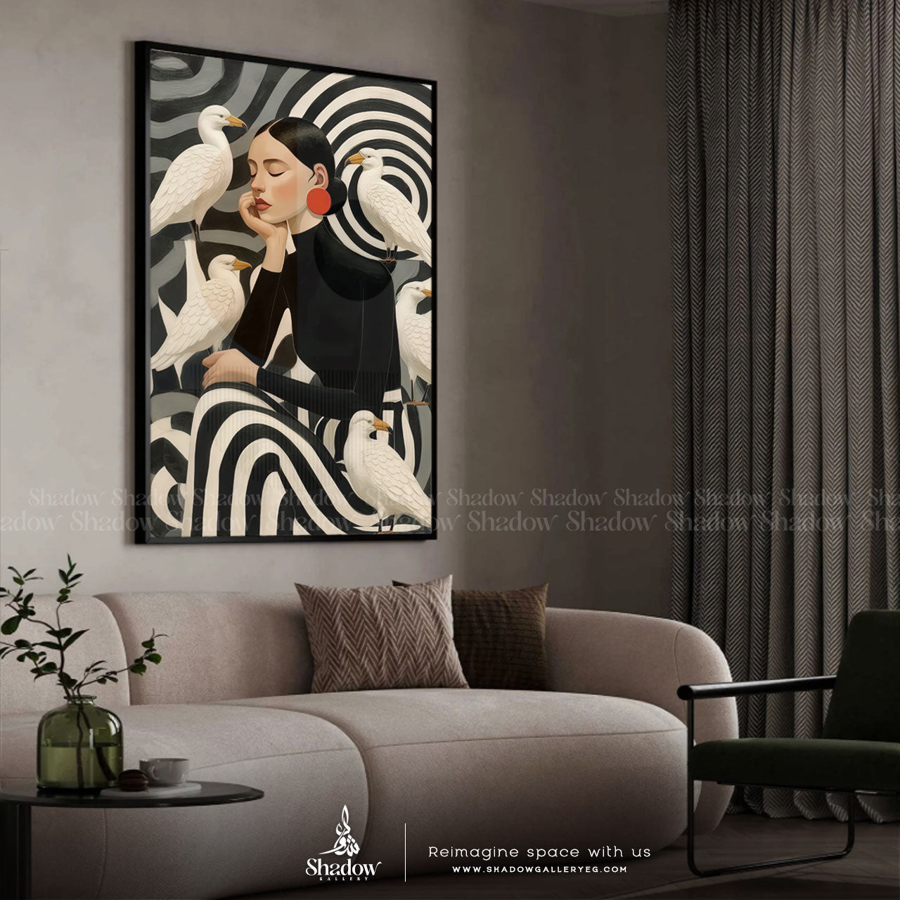 The White Birds Wall Frame – premium framed canvas wall art