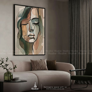 Abstract Watercolor Woman Print – premium framed canvas wall art