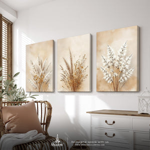Minimalist Dried Pampas Grass Wall Art – premium framed canvas wall art