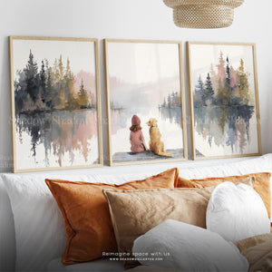 Me With My Best Friend Art Print Set of 3 – premium framed canvas wall art