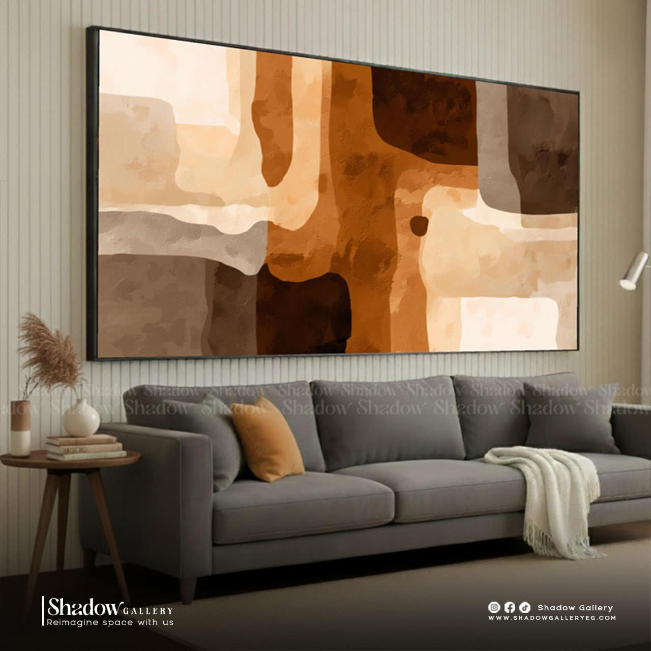 Modern Earth Tone Abstract Canvas – premium framed canvas wall art