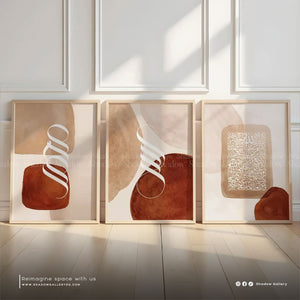 3-Pieces Islamic Frames Set – Allah-Mohamed – styled in a modern room setting