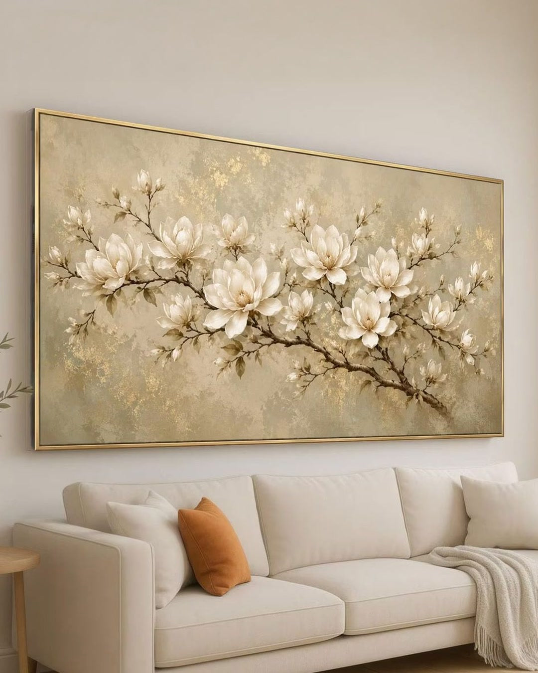 Luxury White Magnolia Canvas Art