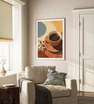Coffee Black Americano Poster Coffee – premium framed canvas wall art