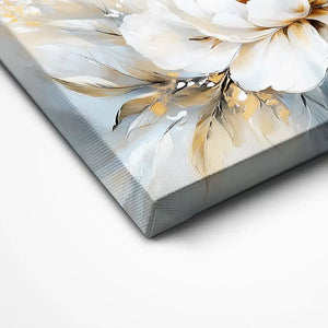 Delicate Flower in Soft Hues Wall Frame – styled in a modern room setting