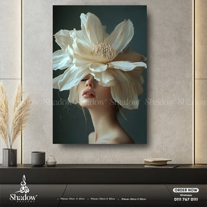 Floral Girl Wall Canvas or Frame – premium framed canvas wall art