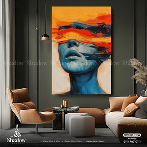 Surreal Brushstrokes Woman – premium framed canvas wall art