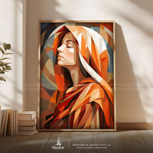Boho Style For A Woman Face – premium framed canvas wall art