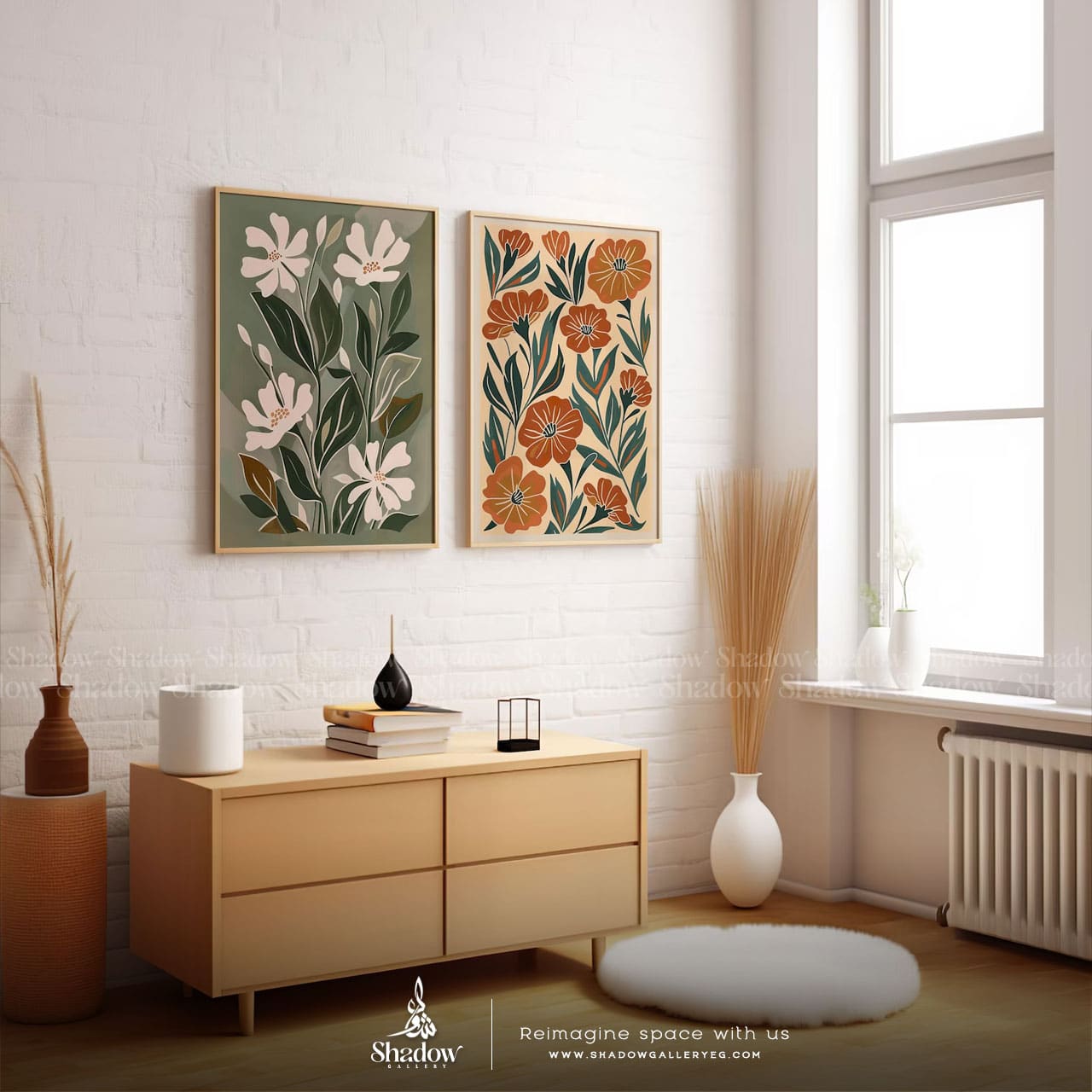 Autumn Leaves Oil Painting Print: Rustic Fall Wall Art – premium framed canvas wall art