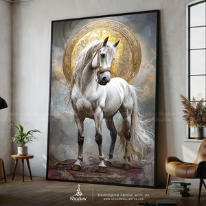 Andalusian Horse Digital Print Wall Frame – premium framed canvas wall art