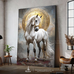 Andalusian Horse Digital Print Wall Frame – styled in a modern room setting
