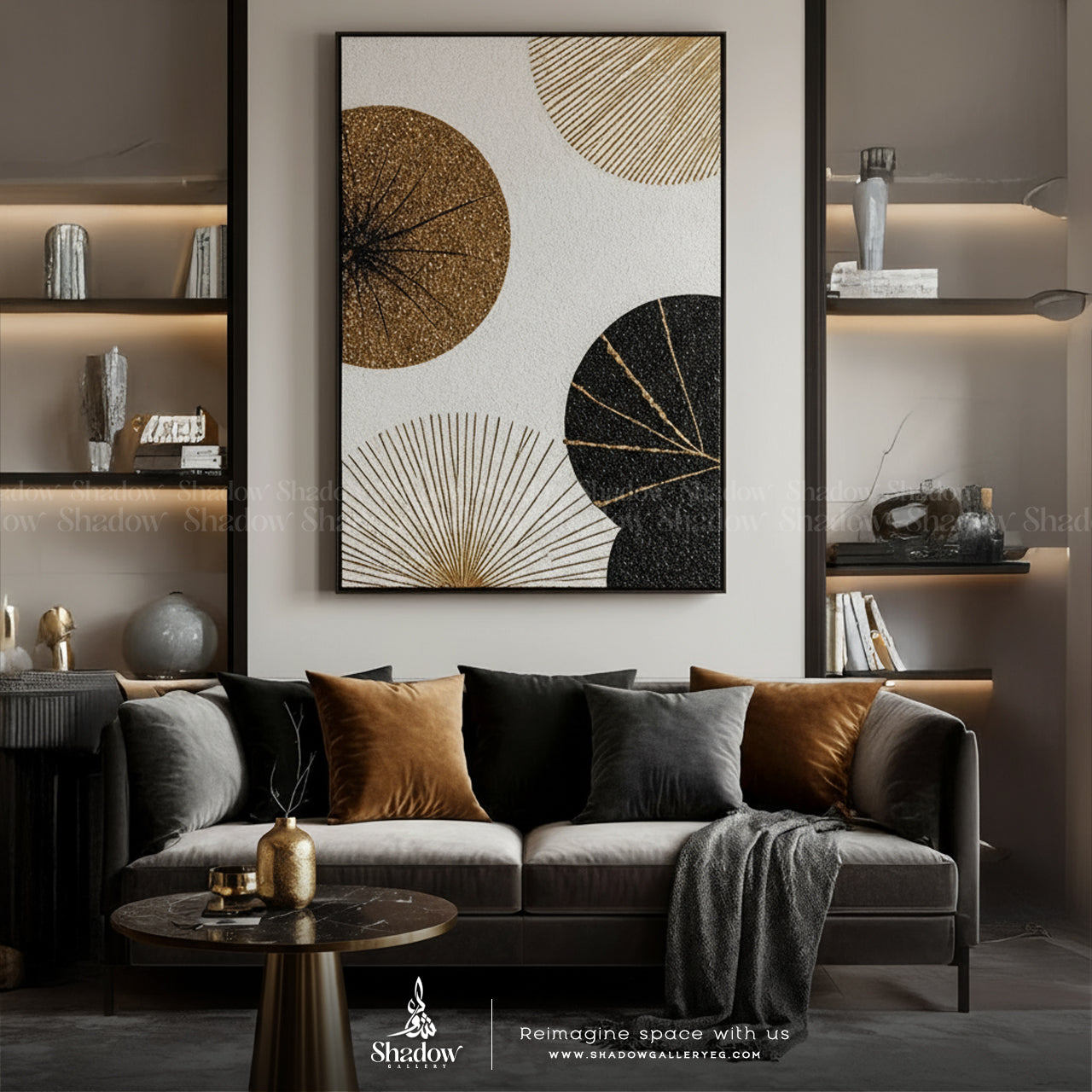 Minimalist Canvas Painting Elegance Abstract – close-up detail of frame and canvas texture