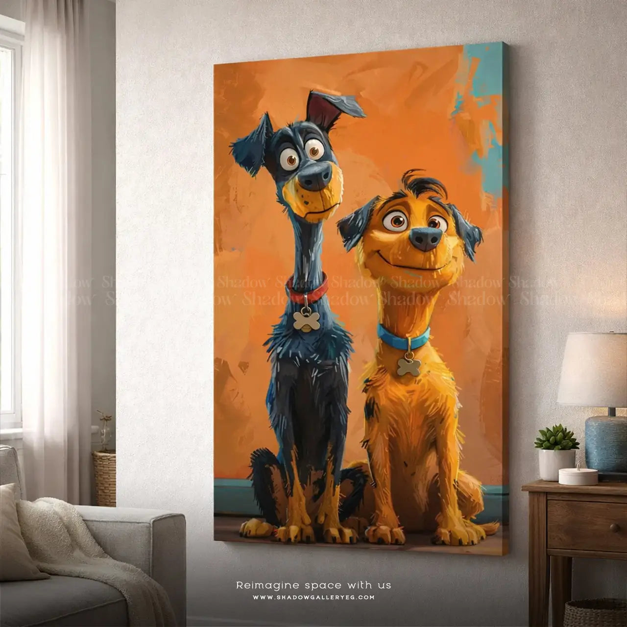 Whimsical Dogs Canvas wall art – premium framed canvas wall art