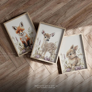 Safari Animals Nursery Canvas Wall Prints – premium framed canvas wall art
