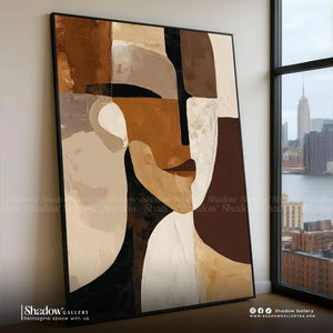 Modern Abstract Earth Tone Wall Art – premium framed canvas wall art