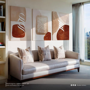 3-Pieces Islamic Frames Set – Allah-Mohamed – close-up detail of frame and canvas texture