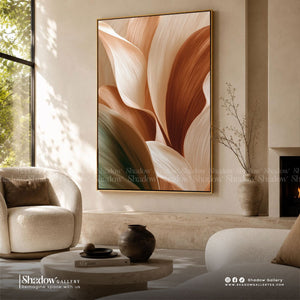 Abstract Textured Botanical Canvas Art – premium framed canvas wall art
