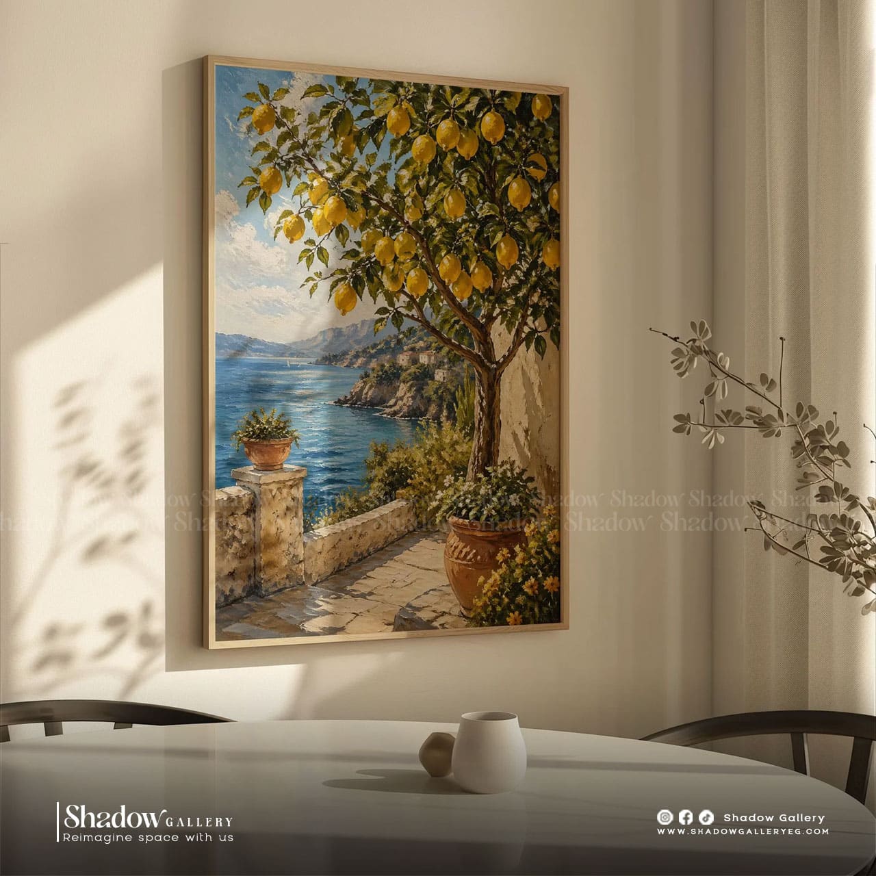 Amalfi Coast Lemon Tree Canvas Art – premium framed canvas wall art