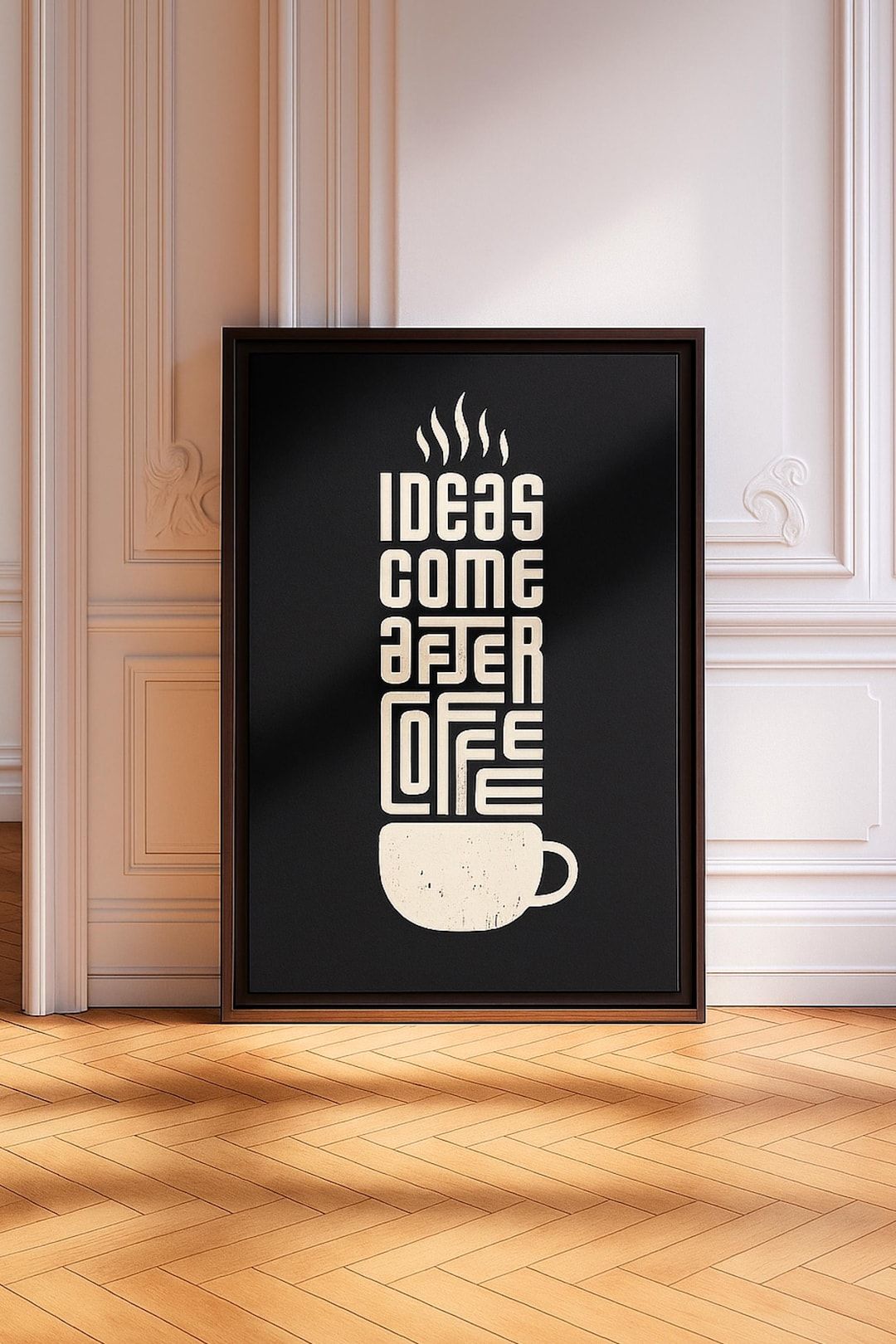 Ideas Come After Coffee Wall Frame - Coffee Corner – premium framed canvas wall art