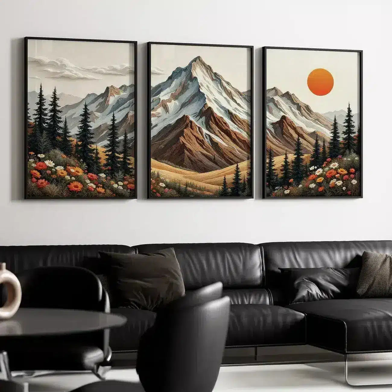 Mountain Landscape Wall Art Set – premium framed canvas wall art