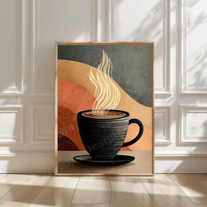 Modern Coffee Cup Wall Art – premium framed canvas wall art