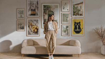 Framed wall art from the Shadow Gallery collection displayed in a styled modern living room