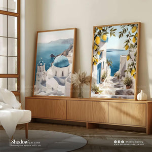 Santorini Lemon Tree Canvas Art (2-Piece Set) – premium framed canvas wall art