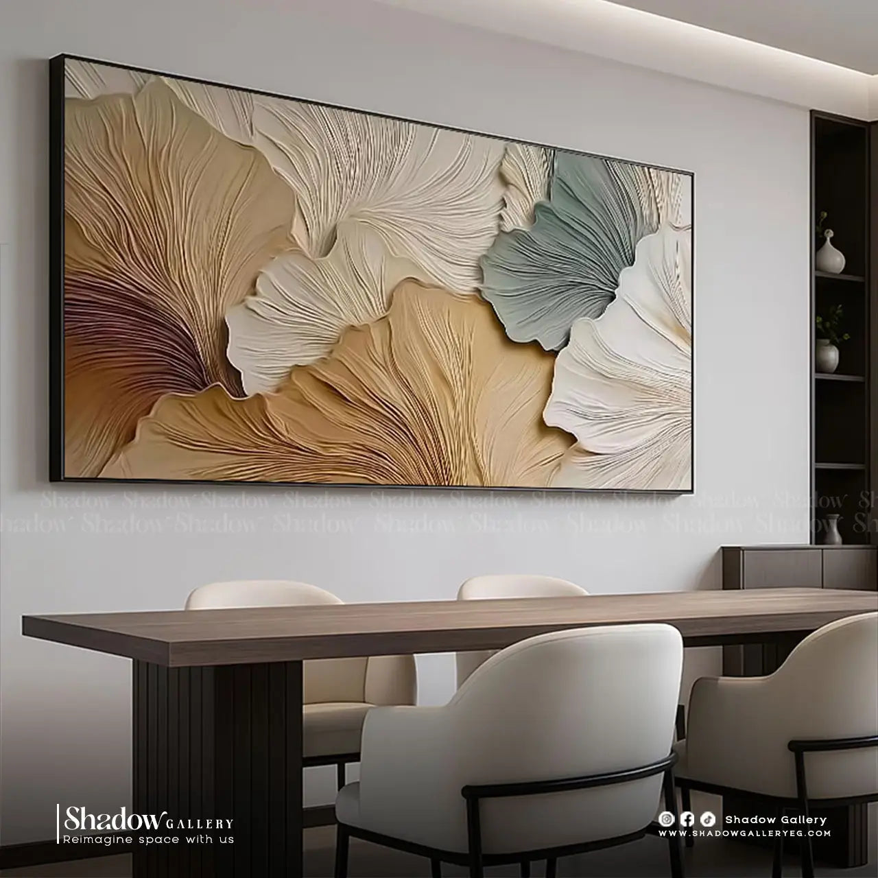 Large horizontal 3D textured wall art by Shadow Gallery – premium framed canvas wall art