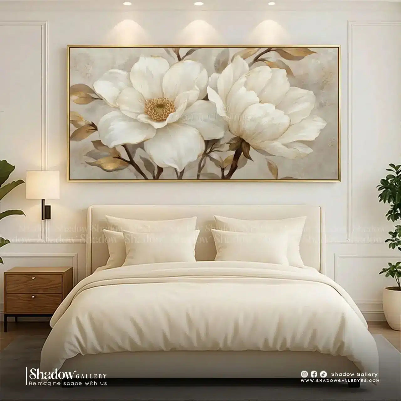 The Magnolia Grandeur - Large Floral Wall Art – premium framed canvas wall art